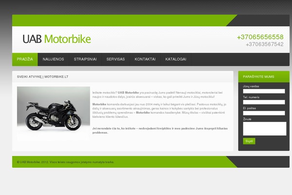 motorbike.lt site used Motorbike