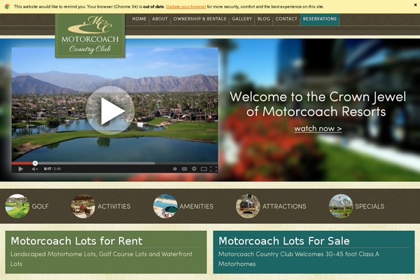 motorcoach theme websites examples