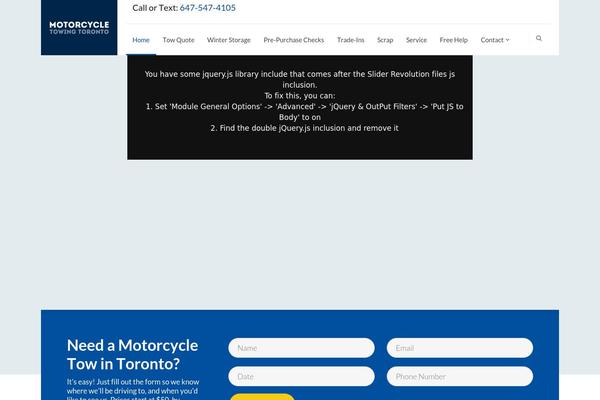 motorcycletowing.ca site used Carzone