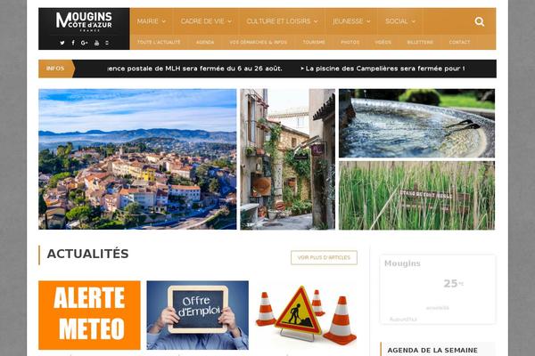 mougins.fr site used Fraction-theme-child