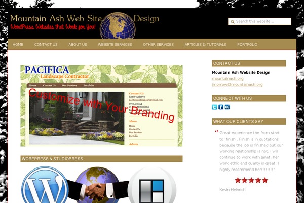 WordPress website example screenshot