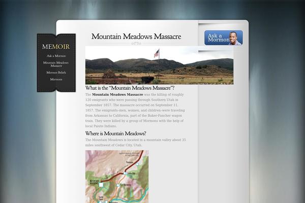mountainmeadowsmassacre.com site used Memoir