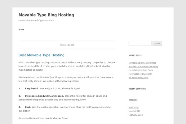 Twenty Twelve theme site design template sample