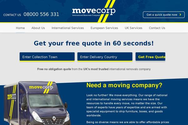 movecorp.co.uk site used Orange-wp