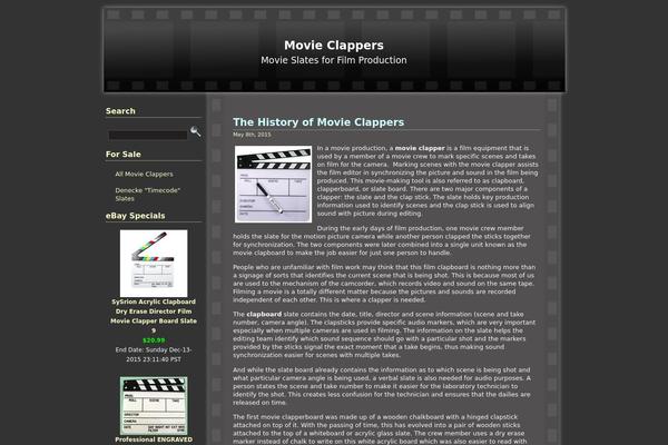 Film-reel theme site design template sample