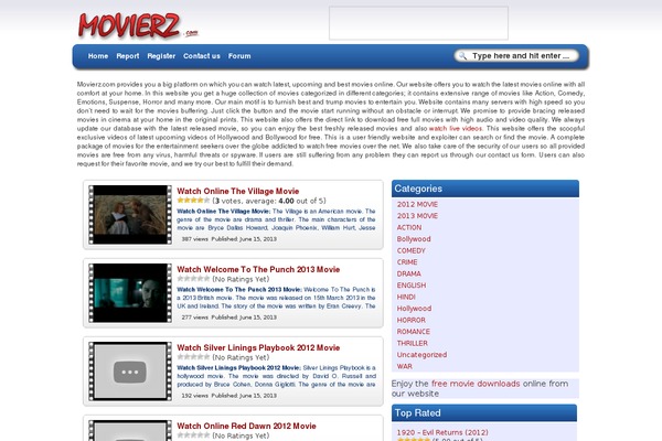 movierz.com site used Wptube