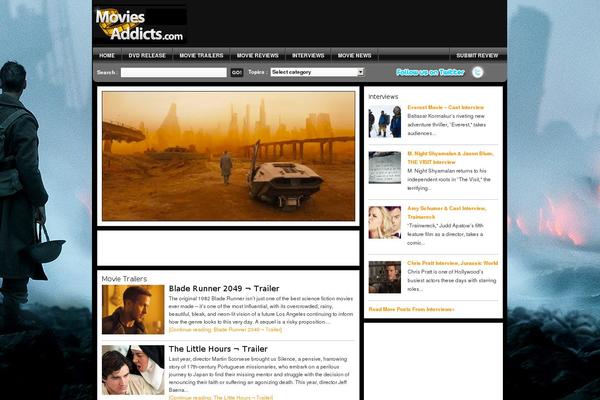 Movies theme site design template sample