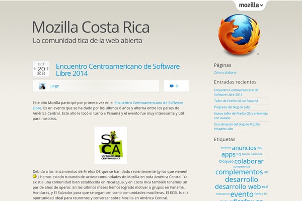 mozilla-costarica.org site used Onemozilla
