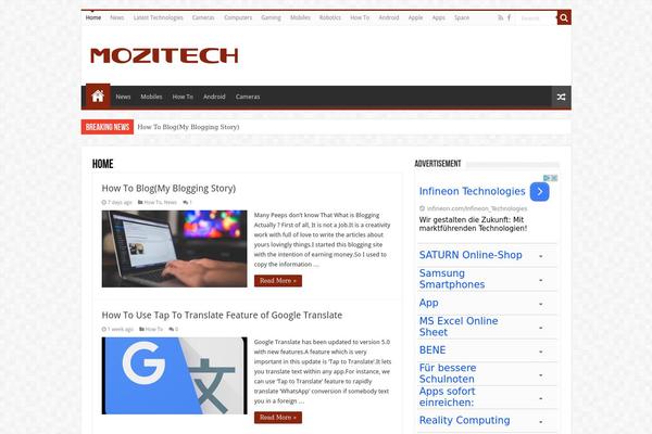 mozitech.com site used Mahish