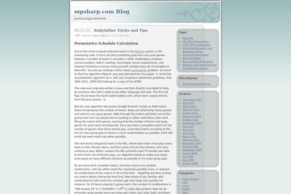 WordPress website example screenshot