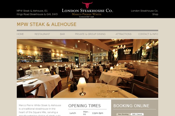 mpwsteakandalehouse.org site used Londonsteakhouse