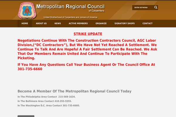 mrccarpenters.org site used Ultimate