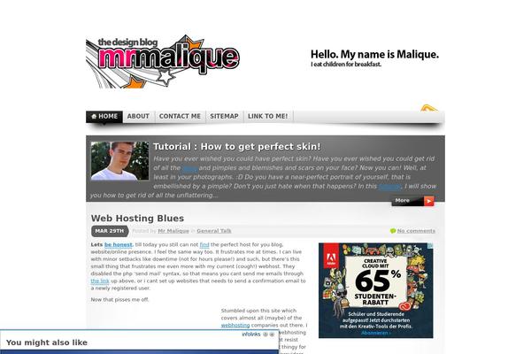 Mystique theme site design template sample