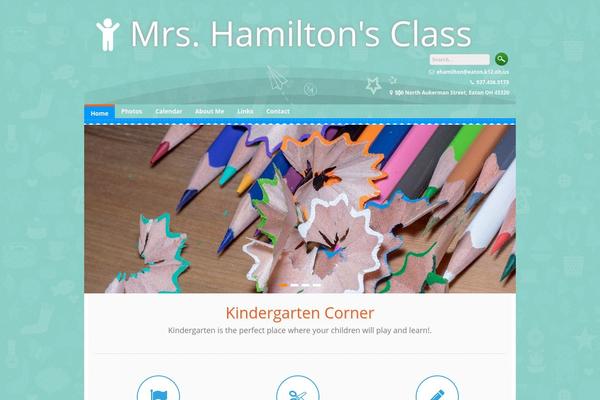 Kindergarten theme site design template sample