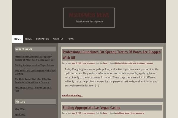 Blog Fever theme site design template sample