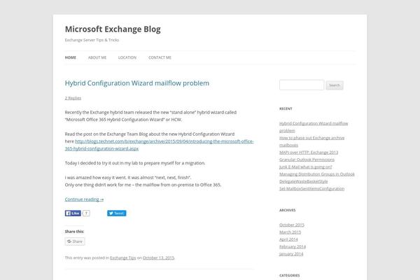 Twenty Twelve theme site design template sample