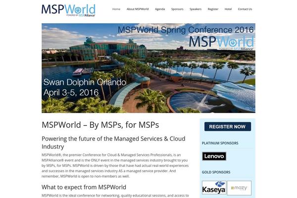 mspworldconference.com site used Mspworldconf
