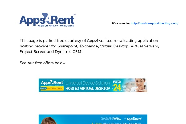 mssharepointhosting.com site used Apps4rent