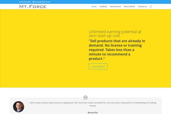 mtforce.com site used Div