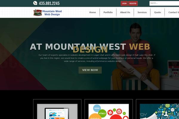 Mountain theme site design template sample