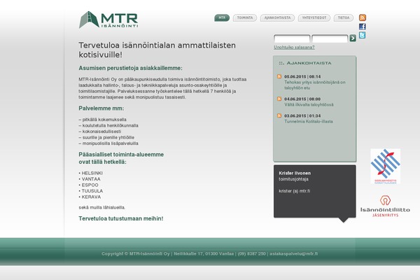 mtr.fi site used Mtr