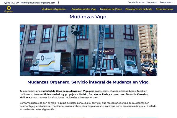 mudanzasorganero.com site used Divi-morganero