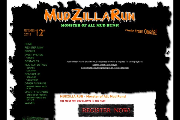 mudzillarun.com site used Launch Effect