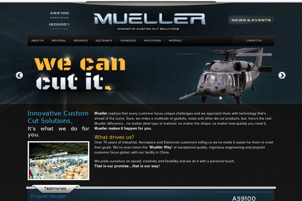muellercustomcut.com site used Mueller
