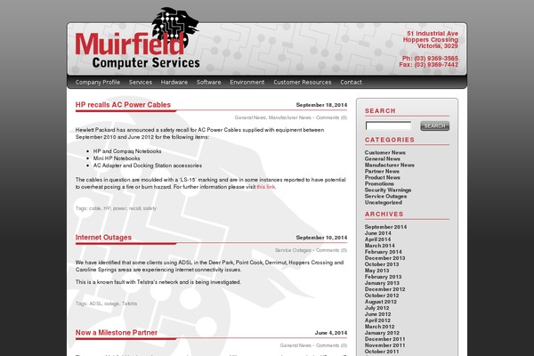 muirfield.com.au site used Muirfield