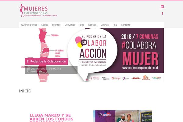 mujeresemprendedoras.cl site used Mujerestheme