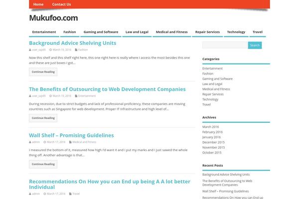 WordPress website example screenshot