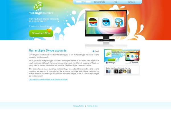 multi-skype-launcher.com site used Skype3