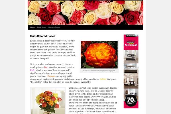 multicoloredroses.com site used Twentyten-custom
