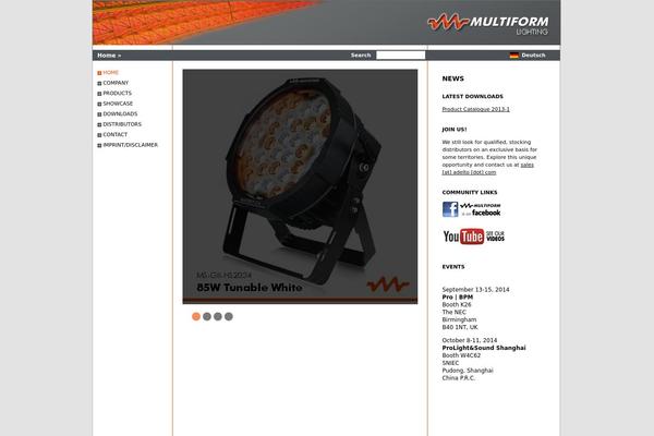 multiform-lighting.com site used Multiform