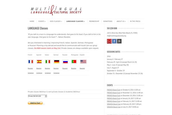 multilingualsociety.org site used Leaf