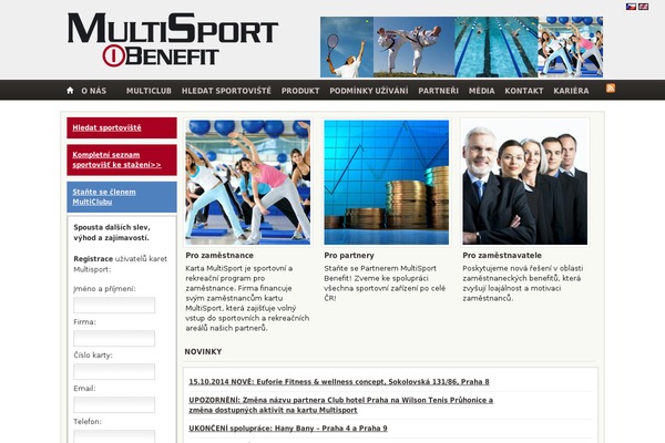 multisport.cz site used Dootheme