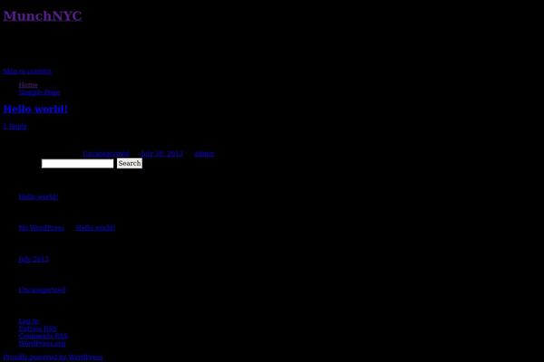 Twenty Twelve theme site design template sample