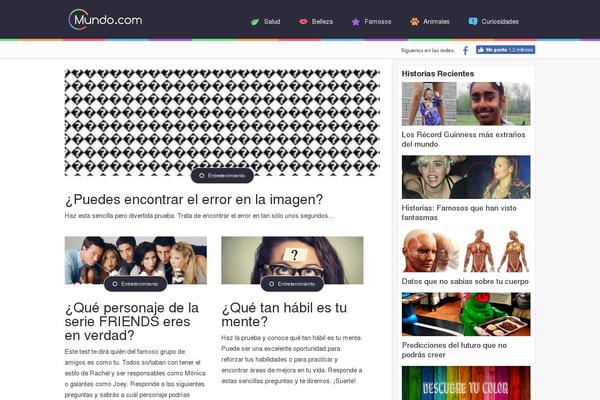 Mundo theme site design template sample