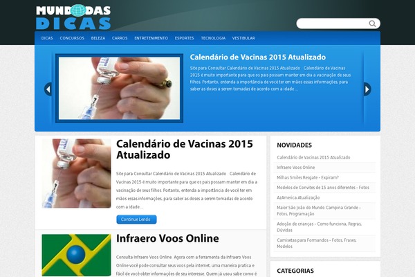 mundodasdicas.com.br site used Otimizado