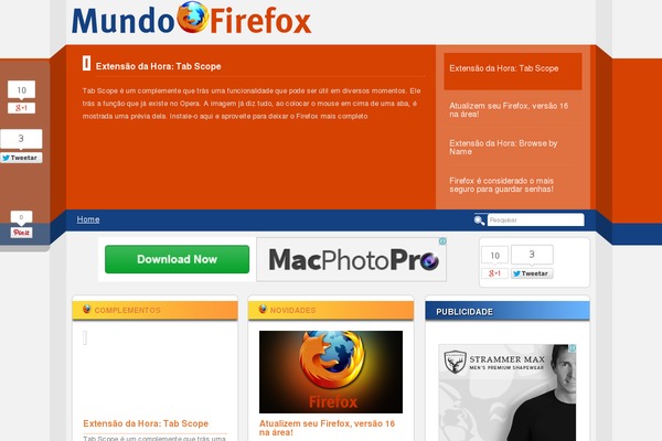 mundofirefox.com site used Dimenzion