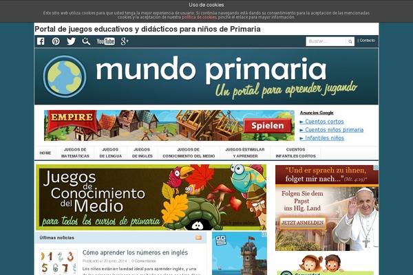 mundoprimaria.com site used Bootstrap-basic-child