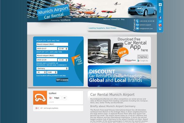 munichairportcarrental.com site used Izzirent