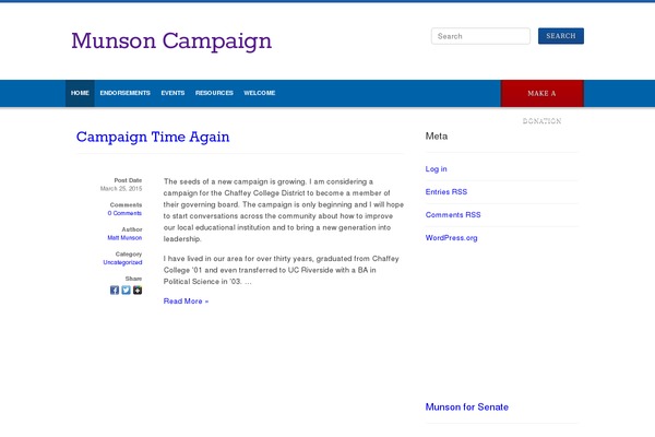 Campaign theme site design template sample