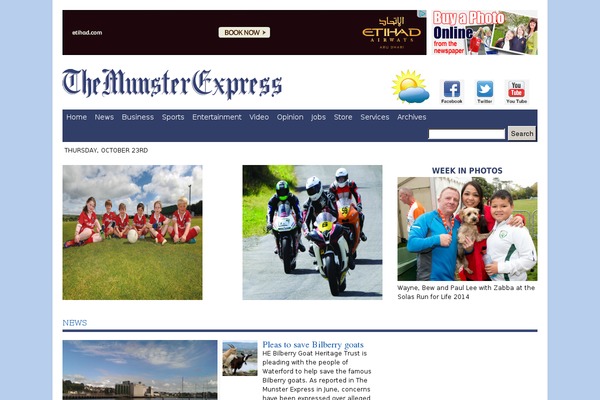 munster-express.ie site used Munster