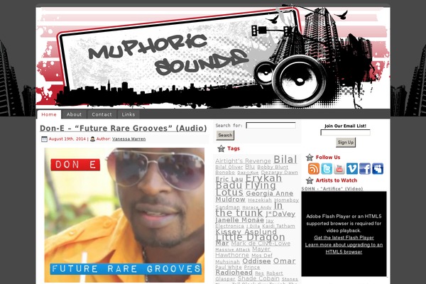 muphoricsounds.com site used Prettymusic