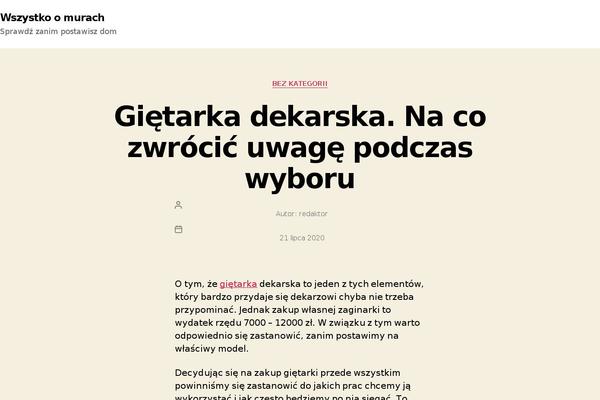mury.pl site used Twenty Twenty