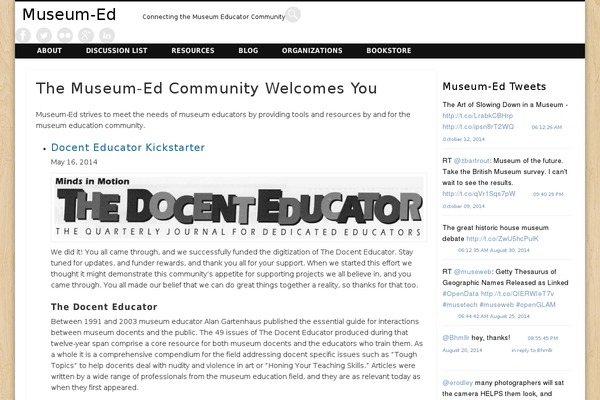 museum-ed.org site used Pinboardchild