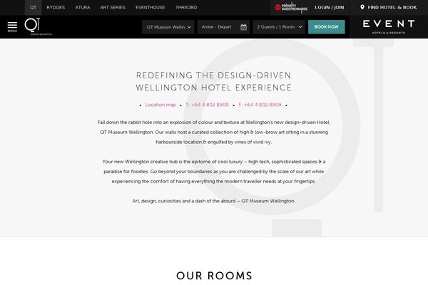 museumhotel.co.nz site used Qt-hotels