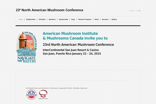 mushroomconference.org site used Themetick
