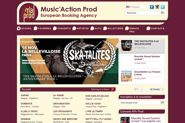 musicaction.fr site used Tentbloggerstarter_10